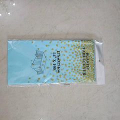 Golden Foil Dot Birthday Tablecloth Disposable Rectangle Table Cover for Party