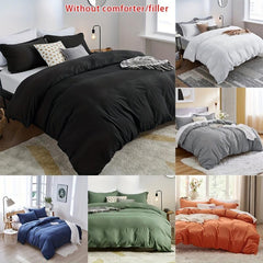 3pcs Solid Colors Duvet Cover Set with Pillowcases