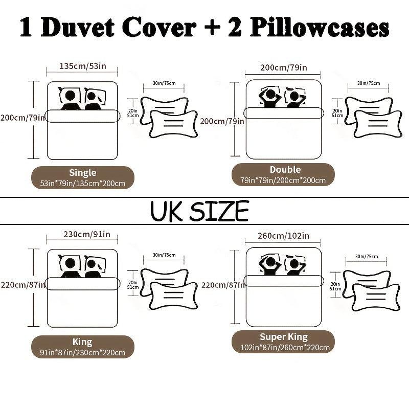Bamboo Floral Print Duvet Cover Set - Soft & Comfortable Bedding Set