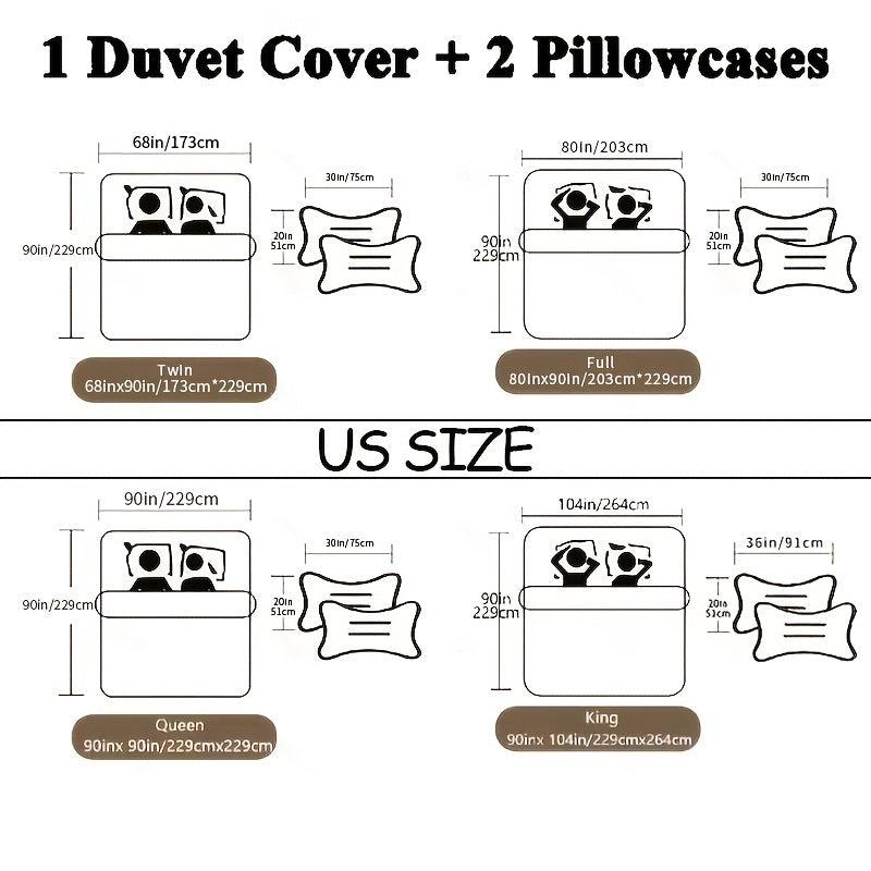 Bamboo Floral Print Duvet Cover Set - Soft & Comfortable Bedding Set