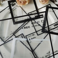 15 Sheets Transparent Retro Adhesive Sheet Sticker Pack for Scrapbooking