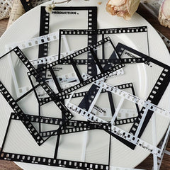 15 Sheets Transparent Retro Adhesive Sheet Sticker Pack for Scrapbooking