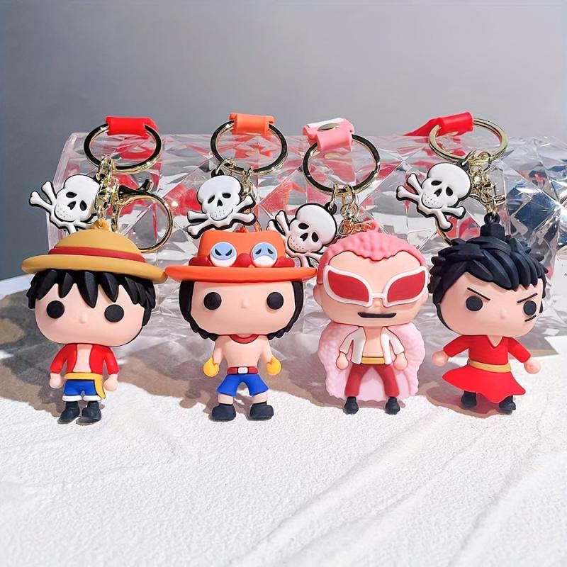 Big Head Anime Doll Keychain Ace Backpack Pendant Party Gift