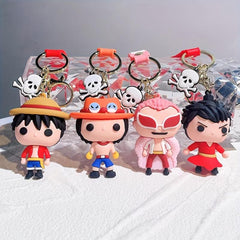 Big Head Anime Doll Keychain Ace Backpack Pendant Party Gift