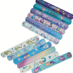 12pcs Mermaid Snap Bracelets Kids Girls Party Favors, Goodie Bag Fillers