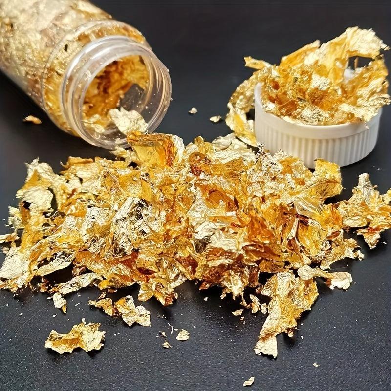Golden Foil Cake Decoration Shards