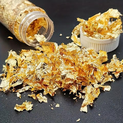 Golden Foil Cake Decoration Shards