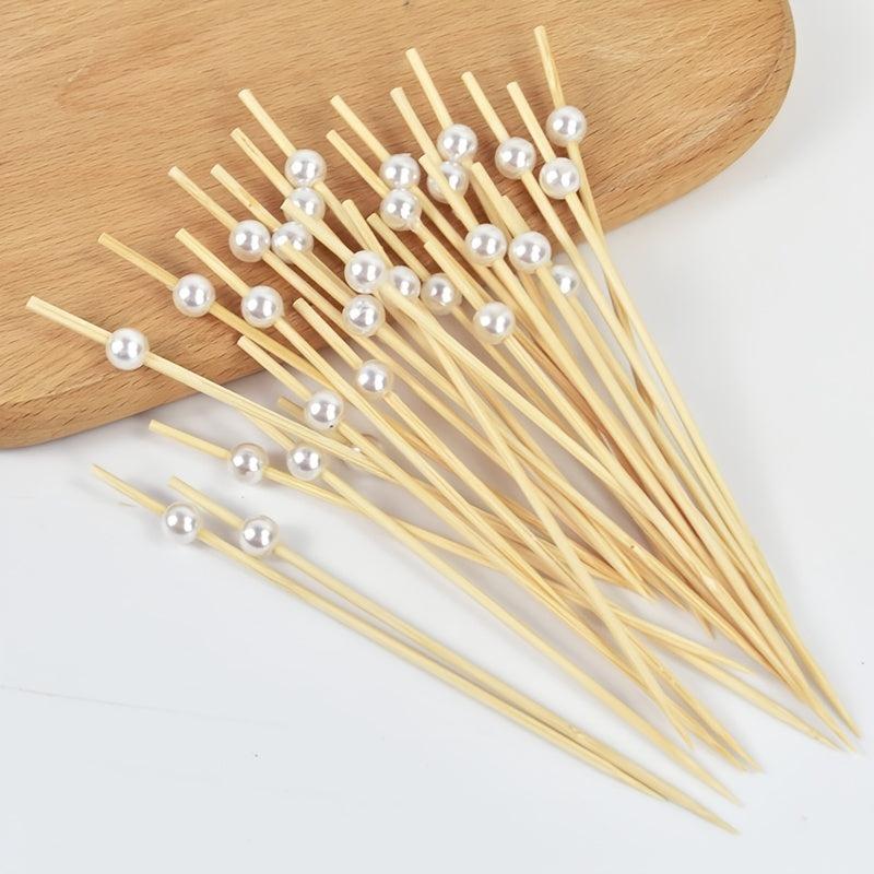 100pcs Food Fruit Picks Wedding Party Disposable Cake Dessert Cocktail Sticks