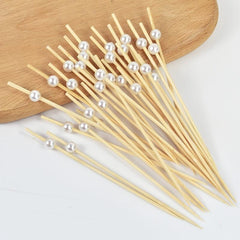 100pcs Food Fruit Picks Wedding Party Disposable Cake Dessert Cocktail Sticks