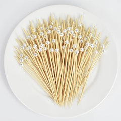 100pcs Food Fruit Picks Wedding Party Disposable Cake Dessert Cocktail Sticks