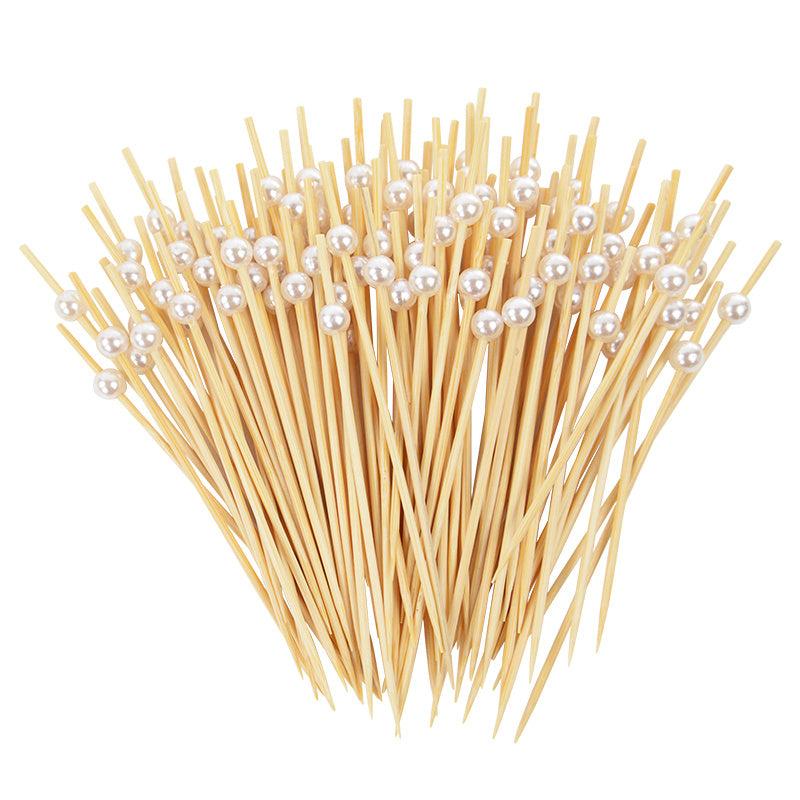 100pcs Food Fruit Picks Wedding Party Disposable Cake Dessert Cocktail Sticks