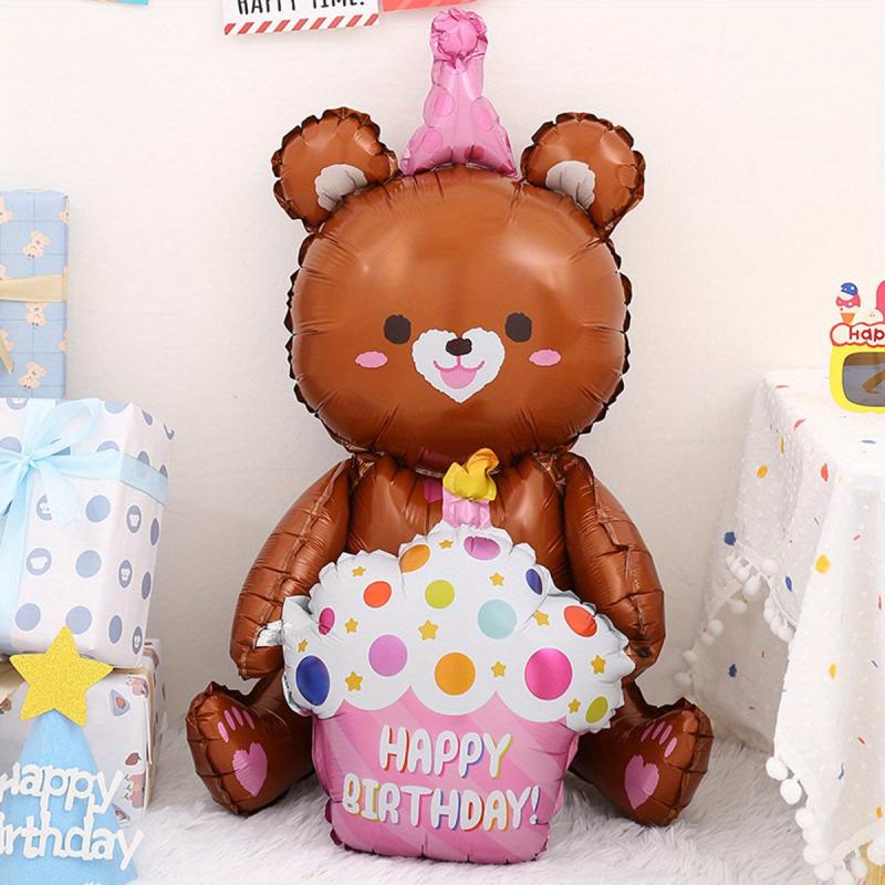 Cake Balloon Bear Photo Ballon Party Birthday Wedding Room Decor