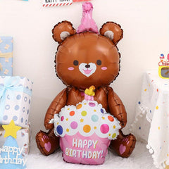 Cake Balloon Bear Photo Ballon Party Birthday Wedding Room Decor
