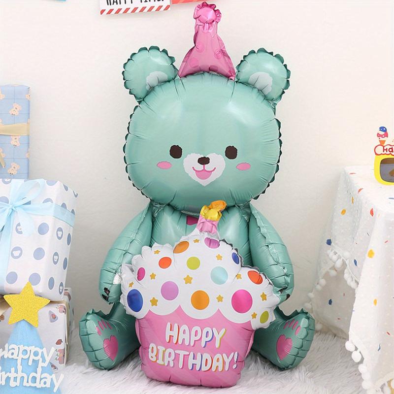 Cake Balloon Bear Photo Ballon Party Birthday Wedding Room Decor