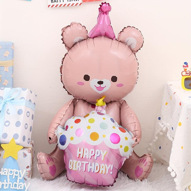 Cake Balloon Bear Photo Ballon Party Birthday Wedding Room Decor