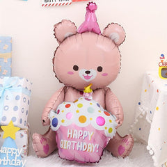 Cake Balloon Bear Photo Ballon Party Birthday Wedding Room Decor