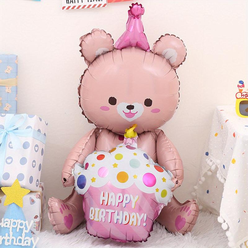 Cake Balloon Bear Photo Ballon Party Birthday Wedding Room Decor