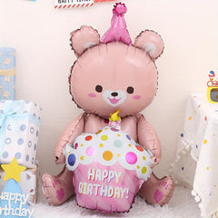 Cake Balloon Bear Photo Ballon Party Birthday Wedding Room Decor