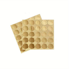 50pcs Golden Embossed Wax Seal Heart Envelope Seals Wedding Invitations