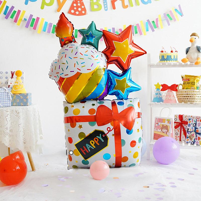Happy Birthday Cake Foil Balloons for Girls and Boys Birthdays