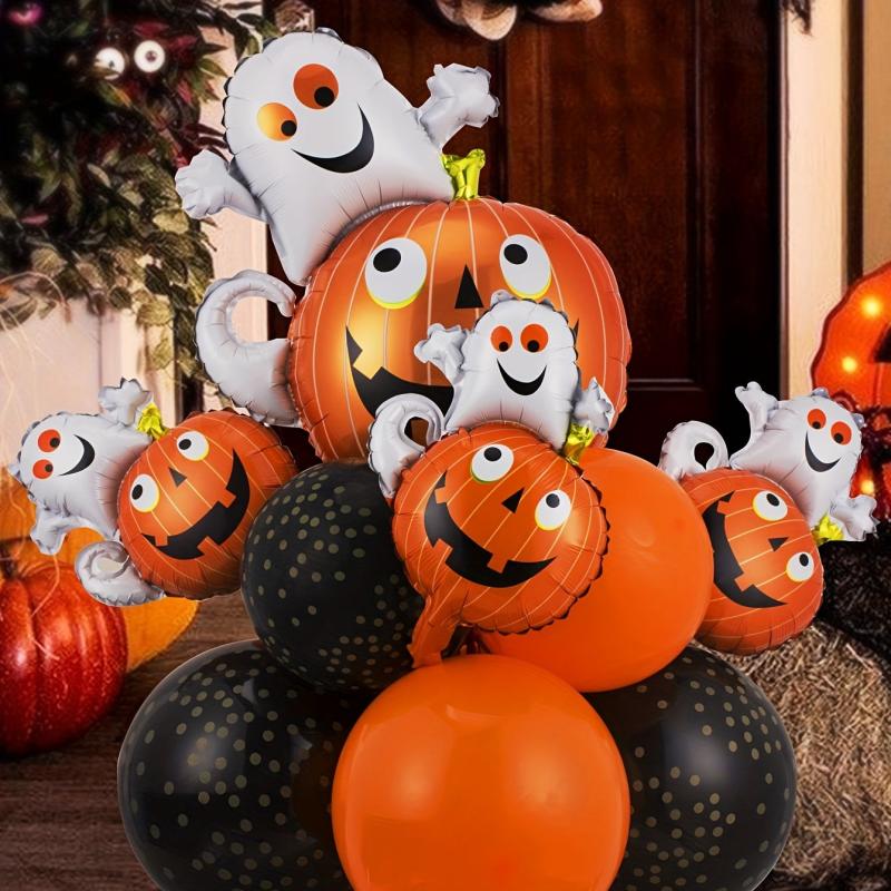 13pcs Halloween Spooky Pumpkin Balloon Decor