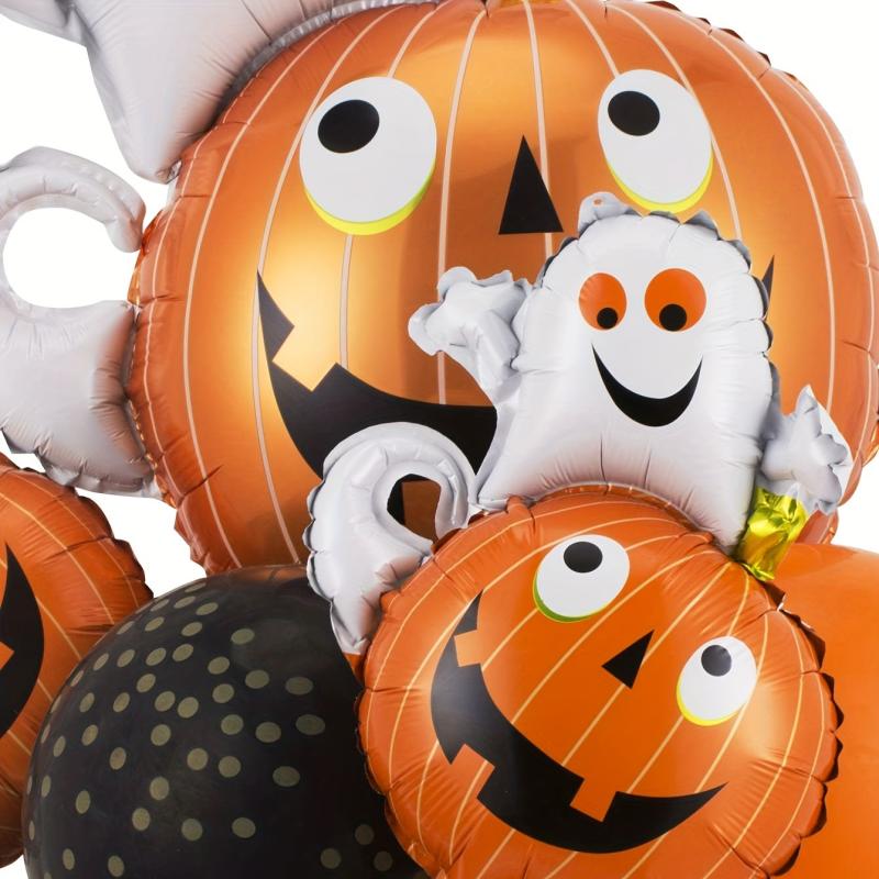 13pcs Halloween Spooky Pumpkin Balloon Decor