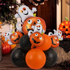 13pcs Halloween Spooky Pumpkin Balloon Decor