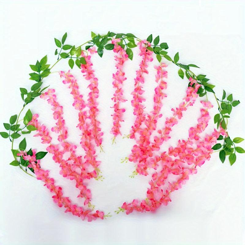 Artificial Wisteria Vine Silk Flowers Garland for Wedding Arch