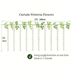 Artificial Wisteria Vine Silk Flowers Garland for Wedding Arch