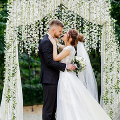 Artificial Wisteria Vine Silk Flowers Garland for Wedding Arch