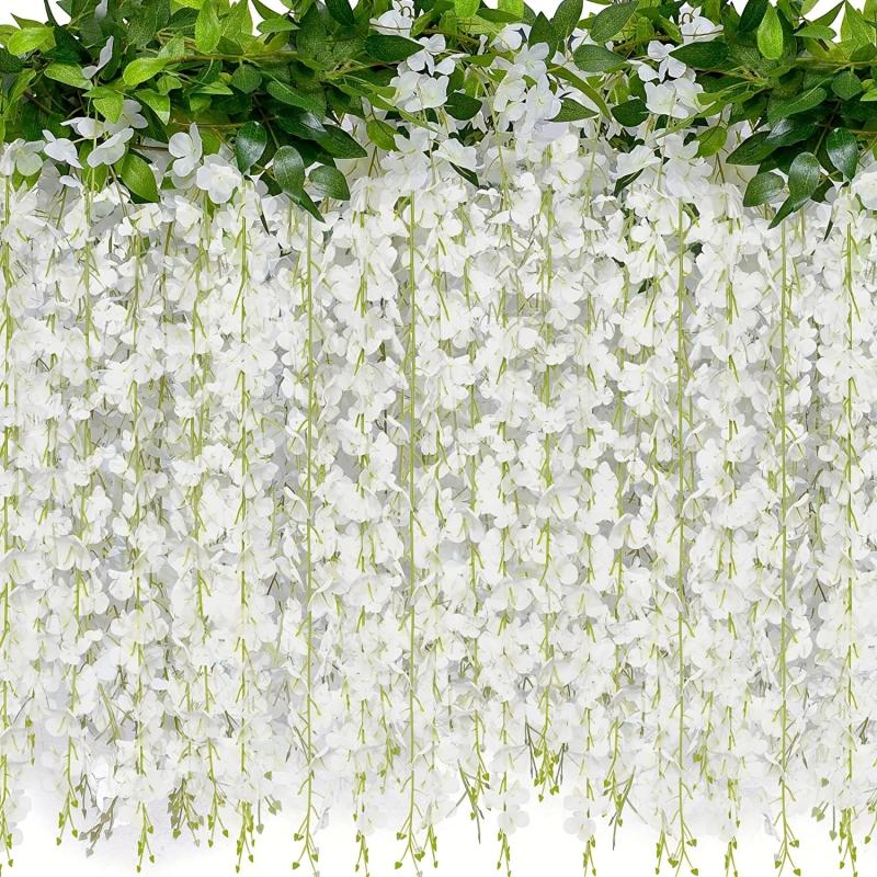 Artificial Wisteria Vine Silk Flowers Garland for Wedding Arch