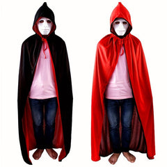 Vampires Hooded Cloak Red Dracula Cap Cosplay Costume Accessories