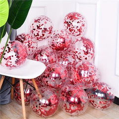 10pcs Transparent Latex Sequin Balloons for Parties Weddings