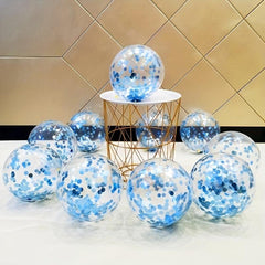 10pcs Transparent Latex Sequin Balloons for Parties Weddings
