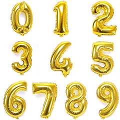 1pc Golden Foil Number Balloons 40 Birthday Party Decoration