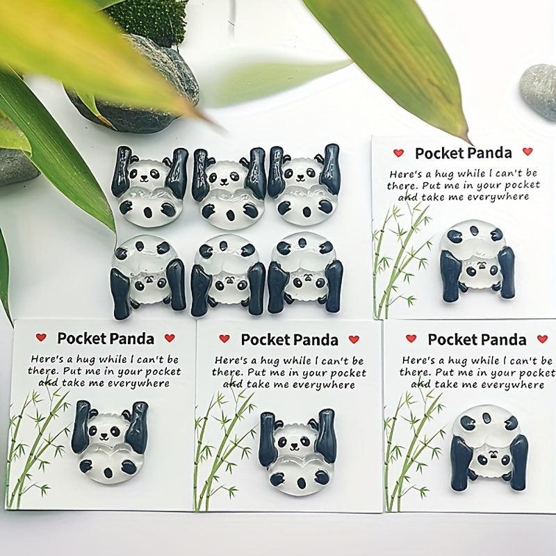 Pocket Hug Panda With Poem Card Small Birthday Gift Panda Gift Party Favor