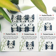 Pocket Hug Panda With Poem Card Small Birthday Gift Panda Gift Party Favor