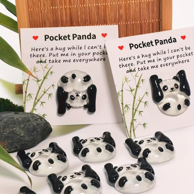 Pocket Hug Panda With Poem Card Small Birthday Gift Panda Gift Party Favor