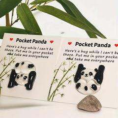Pocket Hug Panda With Poem Card Small Birthday Gift Panda Gift Party Favor