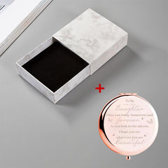 Daughter Compact Mirror - Gorgeous Rose Golden Makeup Mirror