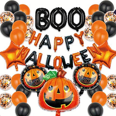 54pcs Halloween Decor Balloon Garland Orange Balloon Arch Happy Halloween Party