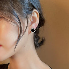 Square Rhinestone Stud Earrings for Women