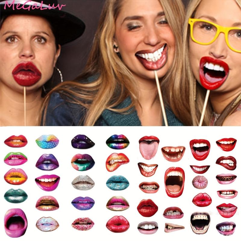 20pcs Funny Lip Photobooth Props Wedding Decoration