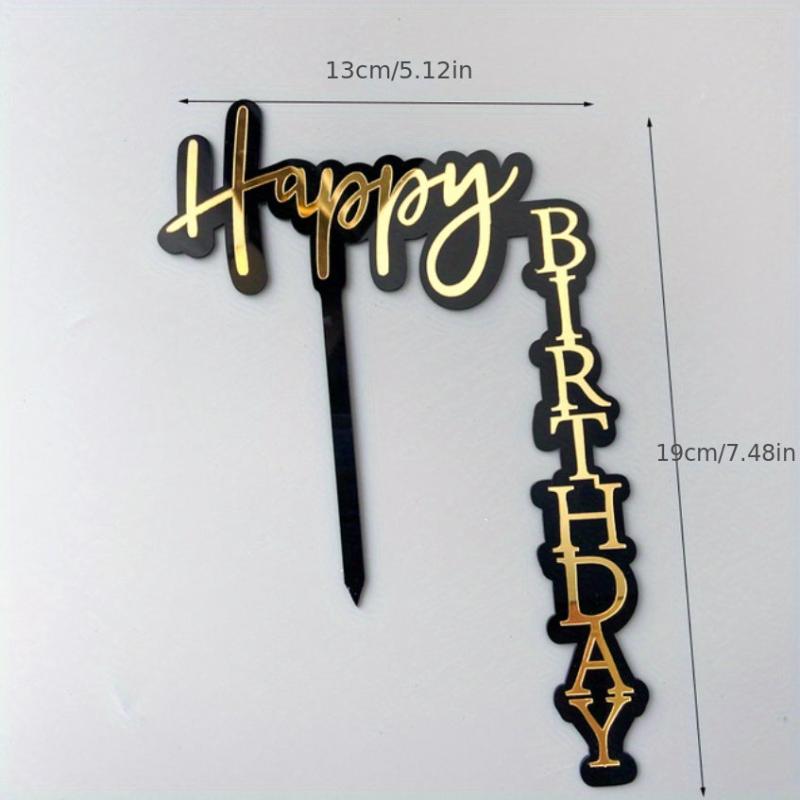 Love You Forever Happy Birthday Cake Topper Acrylic Cupcake Topper