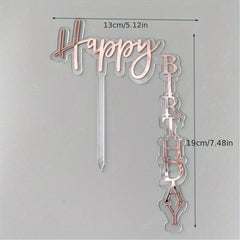 Love You Forever Happy Birthday Cake Topper Acrylic Cupcake Topper