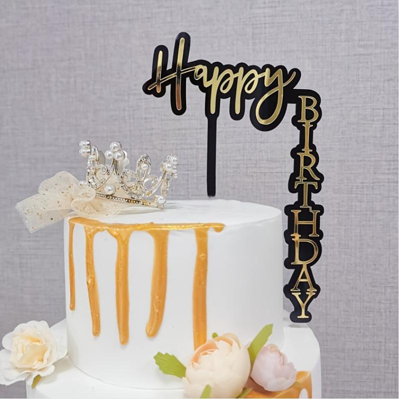 Love You Forever Happy Birthday Cake Topper Acrylic Cupcake Topper