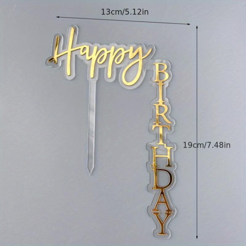 Love You Forever Happy Birthday Cake Topper Acrylic Cupcake Topper