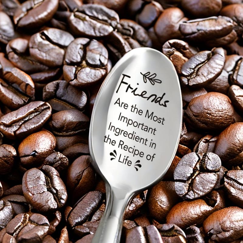 Funny Engraved Stainless Steel Friendship Spoon - Birthday Valentine Party Spoon