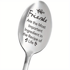 Funny Engraved Stainless Steel Friendship Spoon - Birthday Valentine Party Spoon