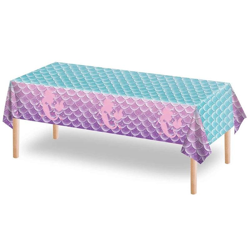 Mermaid Tablecloth Disposable Party Decoration for Birthdays Christmas
